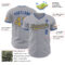 Custom Gray Old Gold-Royal Authentic Baseball Jersey