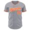 Custom Gray Orange-White Authentic Baseball Jersey