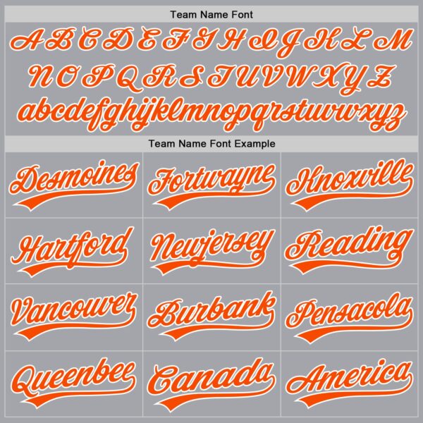 Custom Gray Orange-White Authentic Baseball Jersey