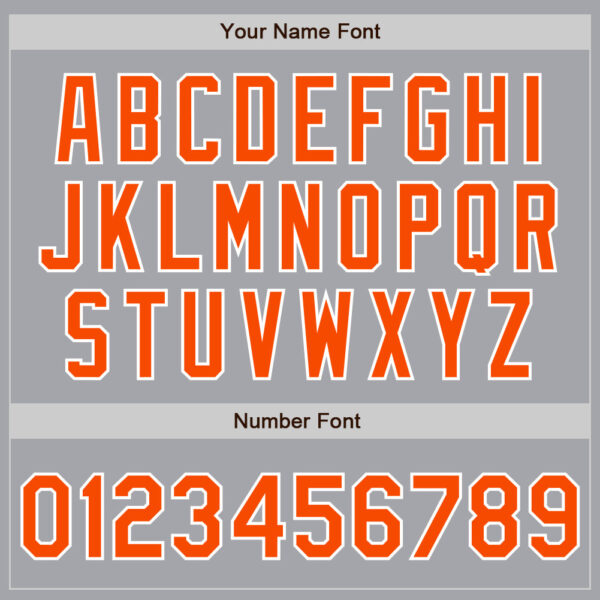 Custom Gray Orange-White Authentic Baseball Jersey