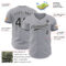 Custom Gray Black-White Authentic Baseball Jersey