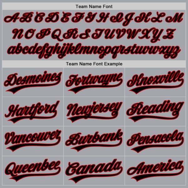 Custom Gray Black-Red Authentic Baseball Jersey