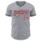 Custom Gray Medium Pink-Black Authentic Baseball Jersey