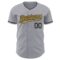 Custom Gray Old Gold-Black Authentic Baseball Jersey