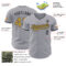 Custom Gray Old Gold-Black Authentic Baseball Jersey