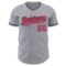 Custom Gray Neon Pink-Black Authentic Baseball Jersey