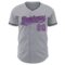 Custom Gray Medium Purple-Black Authentic Baseball Jersey