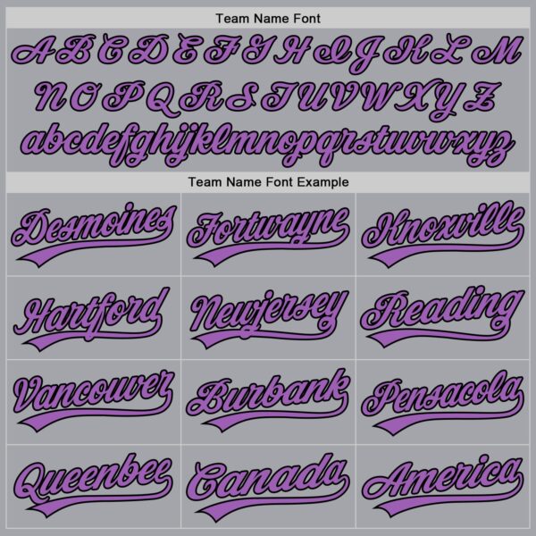 Custom Gray Medium Purple-Black Authentic Baseball Jersey
