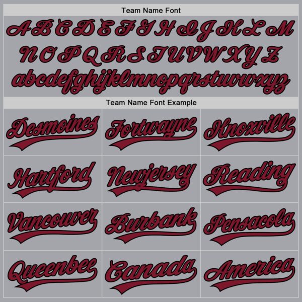 Custom Gray Maroon-Black Authentic Baseball Jersey