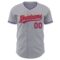 Custom Gray Purple-Orange Authentic Baseball Jersey