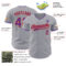 Custom Gray Purple-Orange Authentic Baseball Jersey