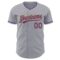 Custom Gray Purple-Old Gold Authentic Baseball Jersey