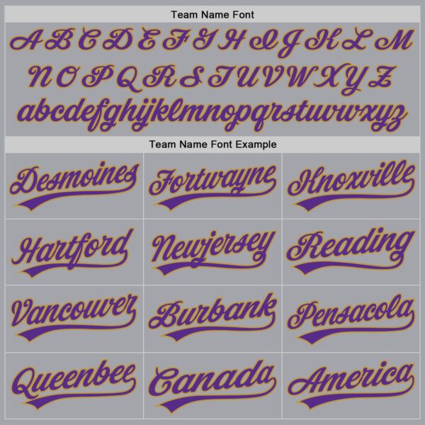 Custom Gray Purple-Old Gold Authentic Baseball Jersey