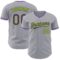 Custom Gray Purple-Neon Green Authentic Baseball Jersey