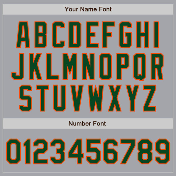 Custom Gray Green-Orange Authentic Baseball Jersey