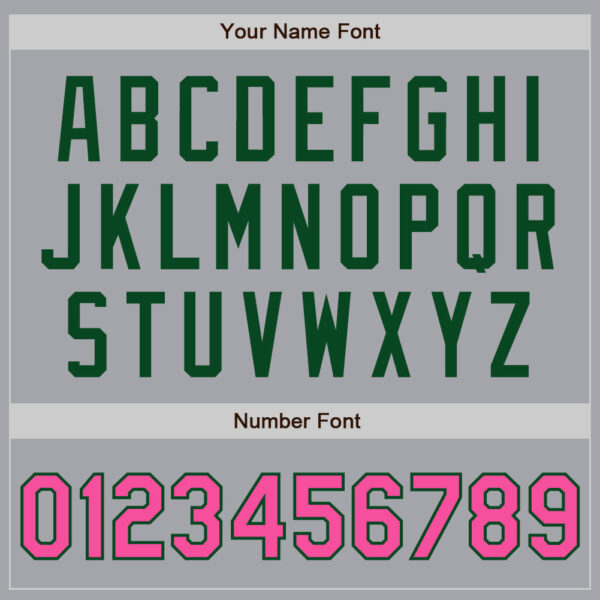 Custom Gray Pink-Green Authentic Baseball Jersey