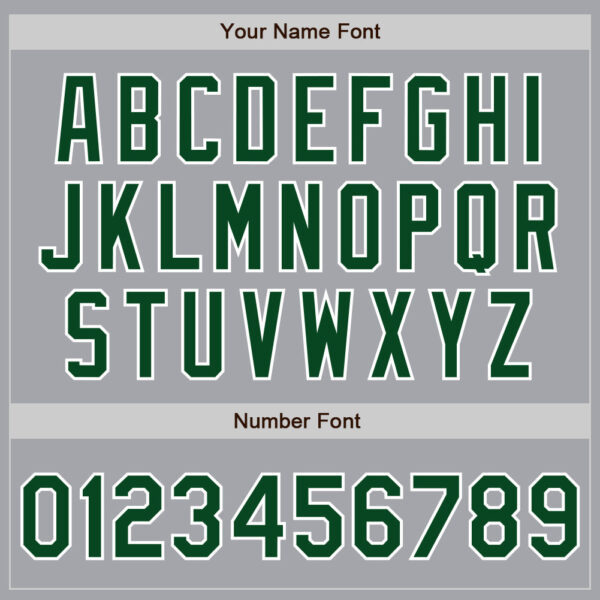 Custom Gray Green-White Authentic Baseball Jersey
