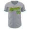 Custom Gray Kelly Green-Gold Authentic Baseball Jersey