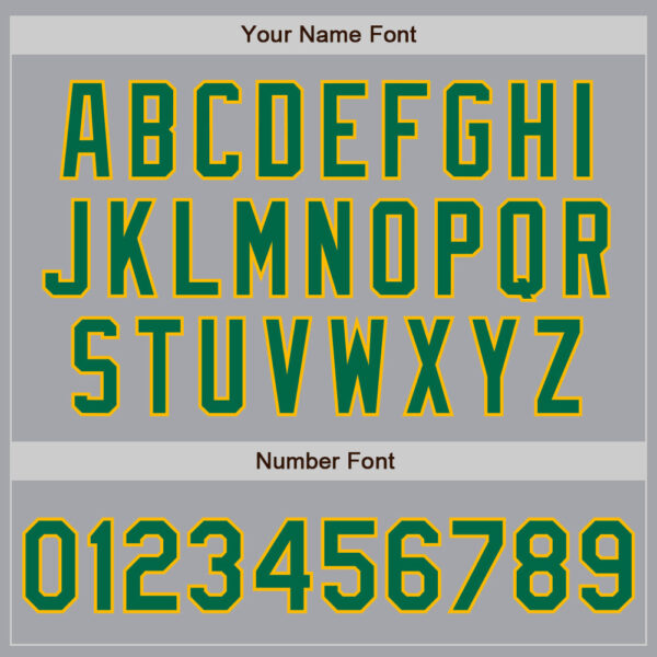 Custom Gray Kelly Green-Gold Authentic Baseball Jersey