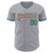 Custom Gray Medium Pink-Kelly Green Authentic Baseball Jersey
