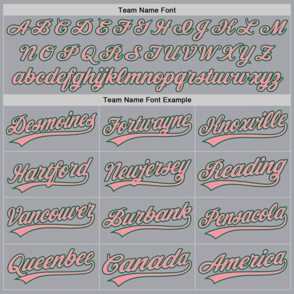 Custom Gray Medium Pink-Kelly Green Authentic Baseball Jersey
