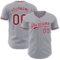 Custom Gray Crimson-White Authentic Baseball Jersey