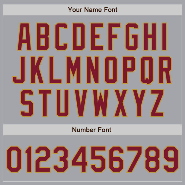 Custom Gray Crimson-Old Gold Authentic Baseball Jersey