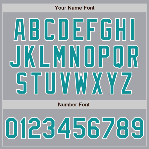 Custom Gray Teal-White Authentic Baseball Jersey