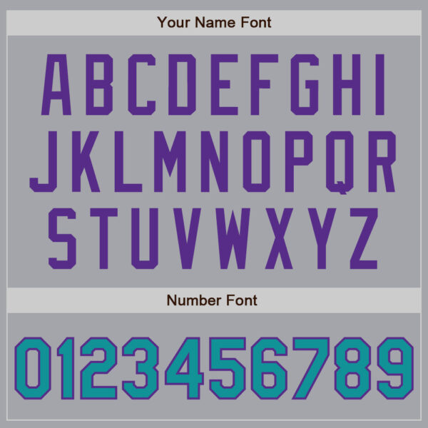 Custom Gray Teal-Purple Authentic Baseball Jersey