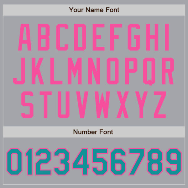 Custom Gray Teal-Pink Authentic Baseball Jersey