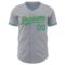 Custom Gray Teal-Old Gold Authentic Baseball Jersey