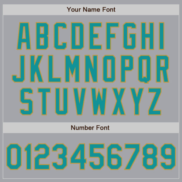 Custom Gray Teal-Old Gold Authentic Baseball Jersey