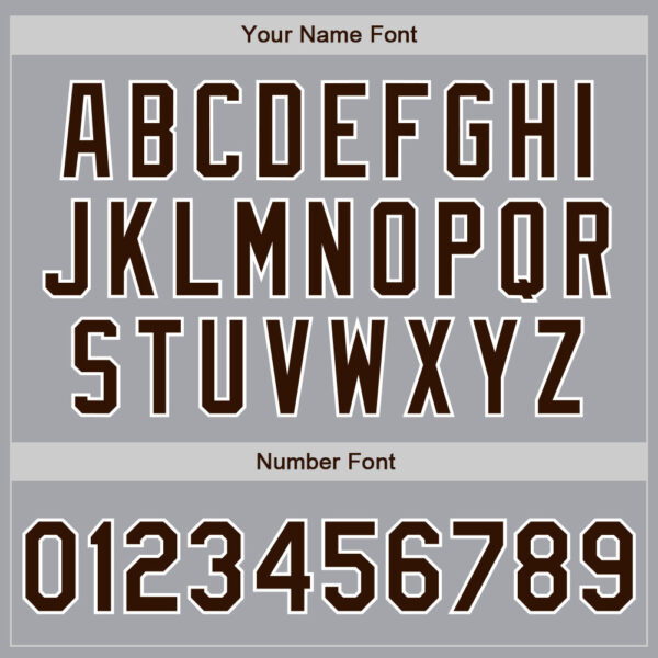 Custom Gray Brown-White Authentic Baseball Jersey