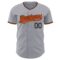 Custom Gray Orange-Black Authentic Baseball Jersey