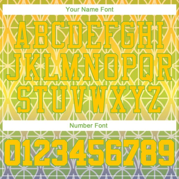 Custom Green Gold-Neon Green 3D Pattern Design Authentic Baseball Jersey
