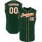 Custom Green White-Orange Authentic Sleeveless Baseball Jersey