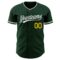 Custom Green White-Yellow Authentic Baseball Jersey