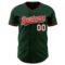 Custom Green Red-White Authentic Baseball Jersey