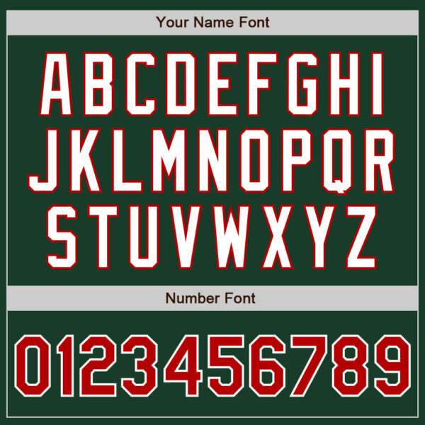 Custom Green Red-White Authentic Baseball Jersey