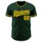 Custom Green Yellow Authentic Baseball Jersey