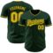 Custom Green Yellow Authentic Baseball Jersey