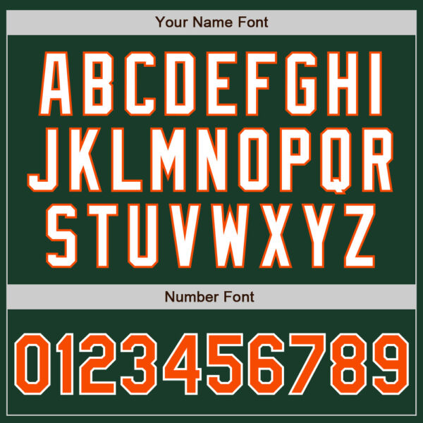 Custom Green Orange-White Authentic Baseball Jersey