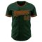 Custom Green Orange Authentic Baseball Jersey