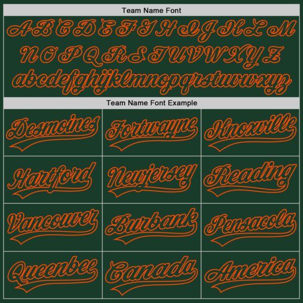 Custom Green Orange Authentic Baseball Jersey