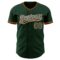 Custom Green White-Orange Authentic Baseball Jersey
