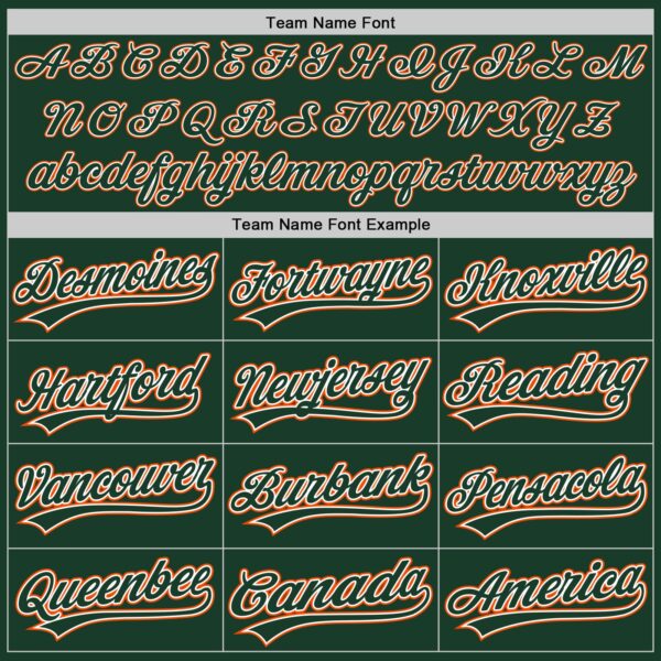 Custom Green White-Orange Authentic Baseball Jersey