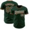 Custom Green White-Orange Authentic Baseball Jersey