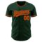 Custom Green Orange Authentic Baseball Jersey