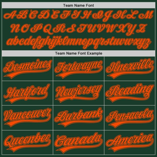 Custom Green Orange Authentic Baseball Jersey