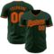 Custom Green Orange Authentic Baseball Jersey